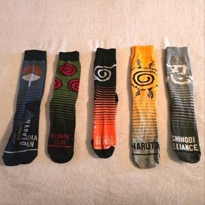 Naruto Shippuden Anime Socks Set - Multicolor